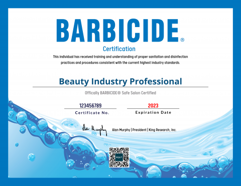 BARBICIDE® Certification BARBICIDE® BARBICIDE® Certification BARBICIDE®